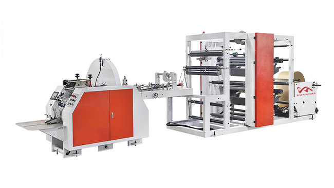 V Bottom Paper Bag Machine With Color Printing Online