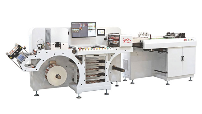 ISR370-SHEET inspection sheeting machine with collecting stacking function